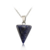 Multicoloured organic accessory, natural ore, crystal pendant