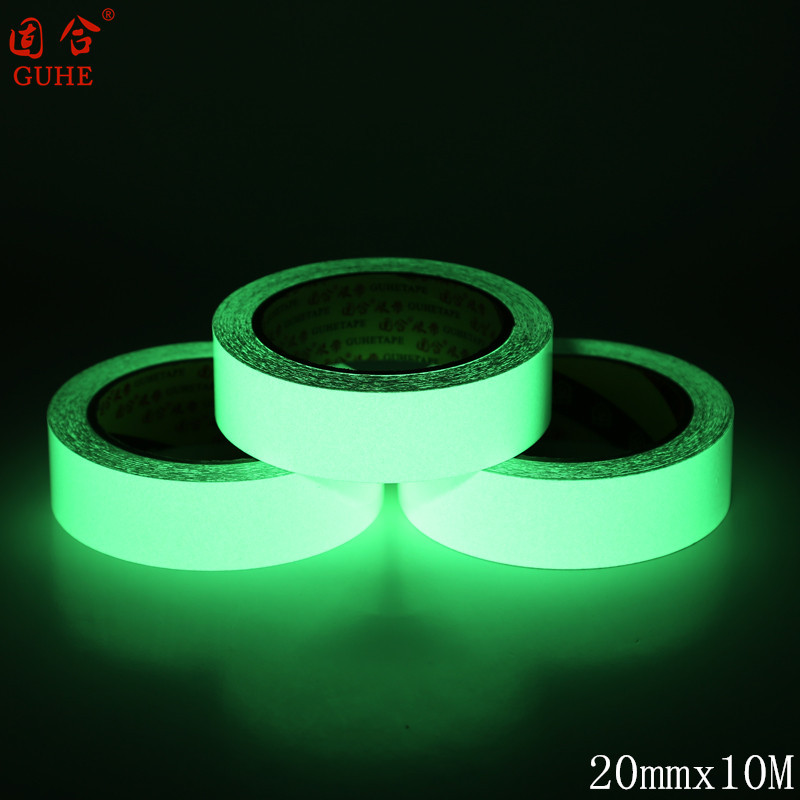 廠家供應 夜光膠帶 自發光夜光條 發光膠帶 熒光蓄光膠帶20mmx10m