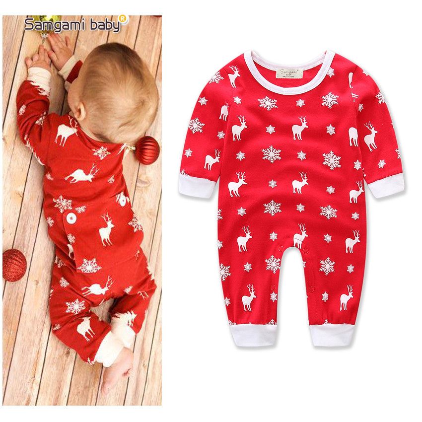 Samgamibaby children's wear ins popular baby clothes Christmas Romper