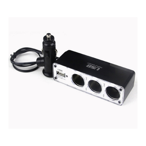 Factory direct sales car cigarette lighter 12/24V universal car one minute three cigarette lighter car cigarette lighter