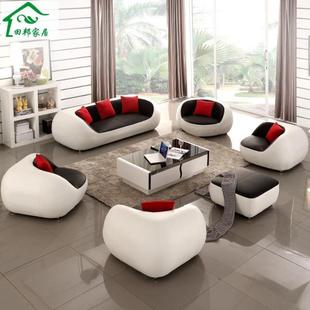 Гуджиайский кожаный диван простота и современная гостиная кожаная группа.