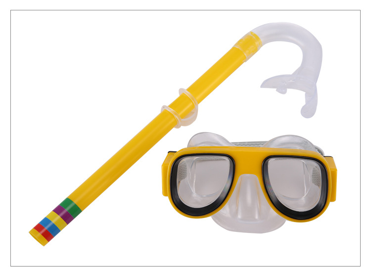 水浪貂儿童游泳眼镜潜水镜呼吸管 厂家直销浮潜套装游泳装备袋装详情7