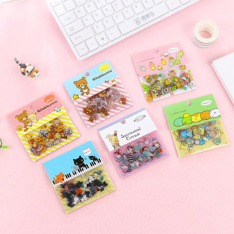 日本創意貼紙 輕鬆熊 貼紙包 可愛小熊裝飾貼80枚入批發・進口・工廠・代買・代購
