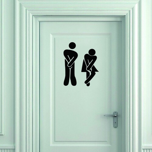 Fashionable removable mirror wall stickers 3D bathroom mirror wall stickers Bar toilet men and women signs