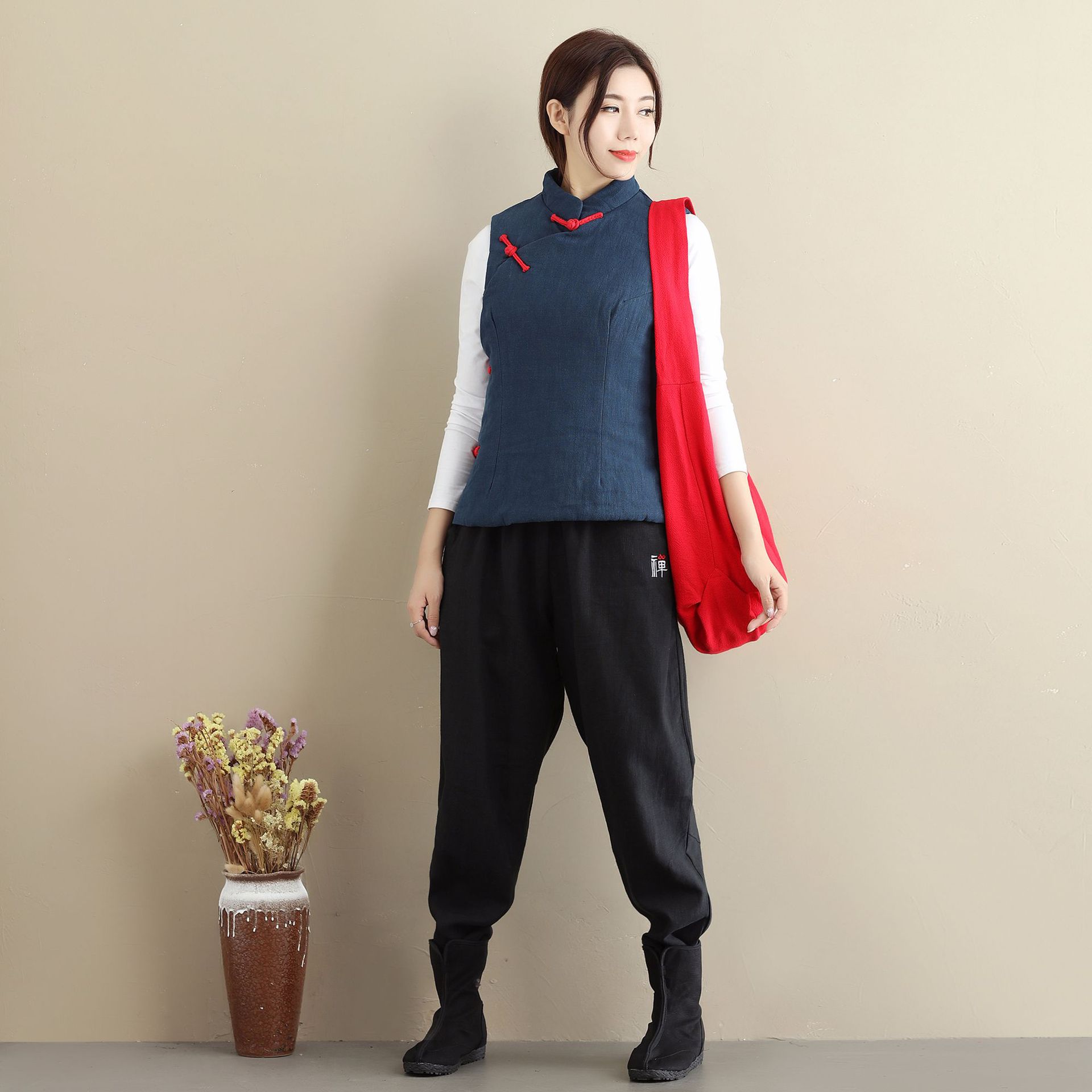 Gilet femme ASAYOU en Coton et lin - Ref 3318112 Image 7