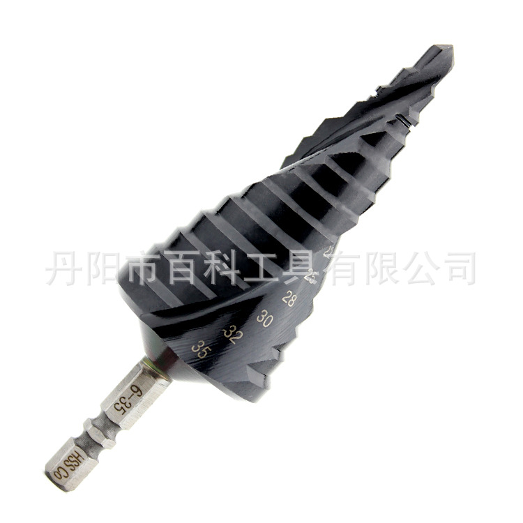双R槽六角柄TIALN阶梯钻头，宝塔钻头台阶钻头扩孔钻头，階梯鑽