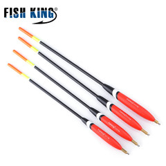 FISHKING Copper Drop Shot Casting Float 4-Pack Long Range Fir Wood High Buoyancy Thick Tail Eye-catching High Quality