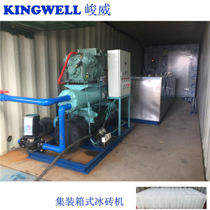 厂家直销集装箱式冰砖机日产5吨大型冰砖机盐水冰砖机