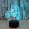 Colorful three dimensional motorcycle, LED touch table lamp, new collection, 3D, gradient, remote control