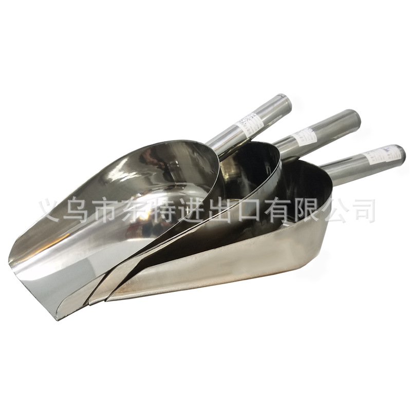 Non-magnetic stainless steel flat-bottomed flour spatula, tea multi-purpose ice spatula, kitchen ice maker special coarse grain spatula detail image 7