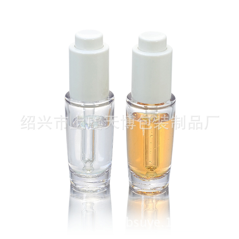 工厂直销 透明环保30ml PETG 椭圆形滴管瓶 精华液瓶 精油滴管瓶