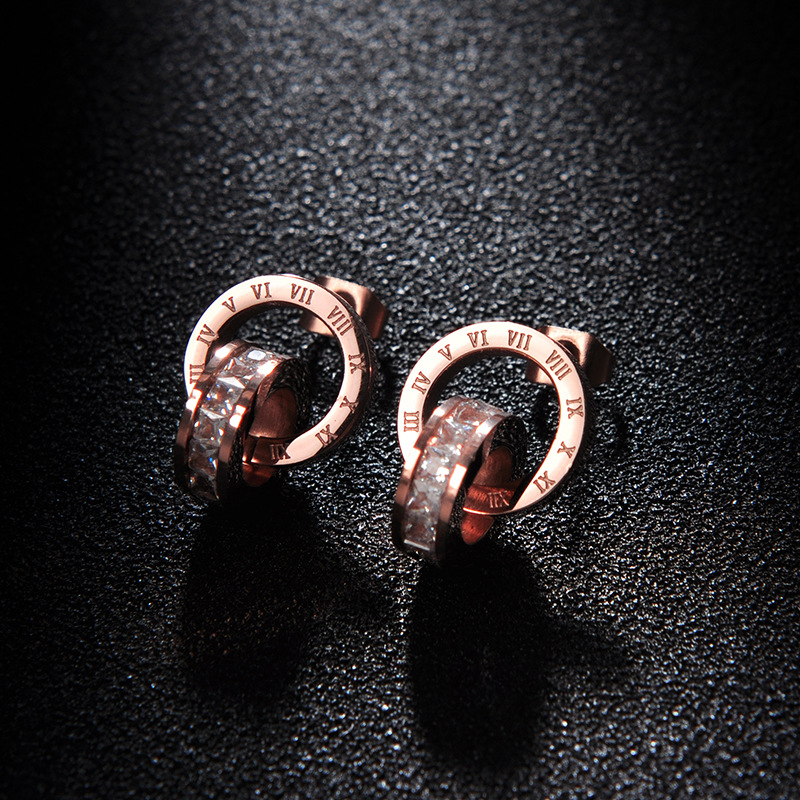 Золотые серьги, розовое золото