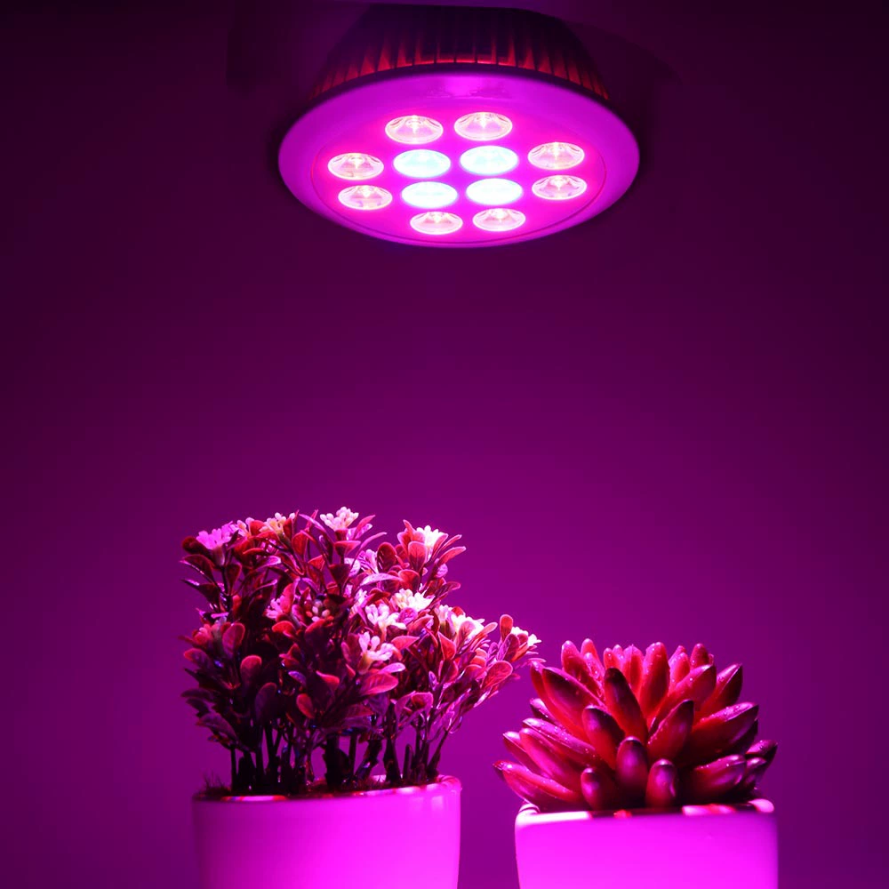 LED-лампа для освещения роста растений E27 36Вт для комнатных сеянцев, фруктов и овощей, мясных цветов, заполнение света для роста растений