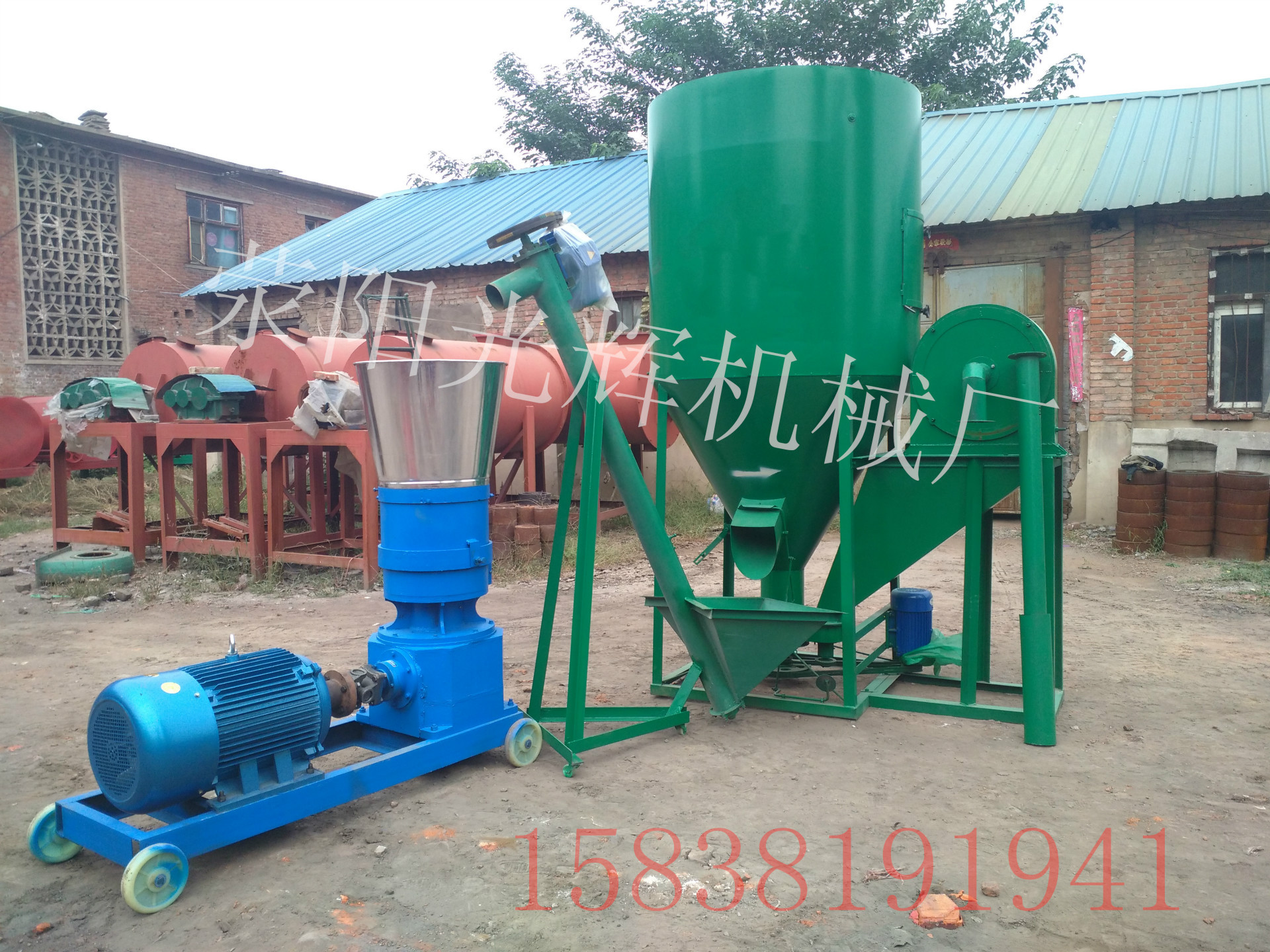 小型饲料颗粒机组 饲料粉碎搅拌一体机 鸡鸭牛羊猪兔平模颗粒机组|ms