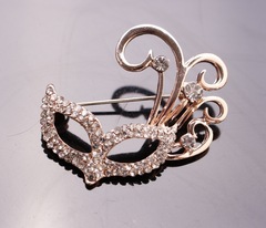 Clasp Pin Fox Mask Fashion Lady Alloy Diamond Brooch Original Manufacturer