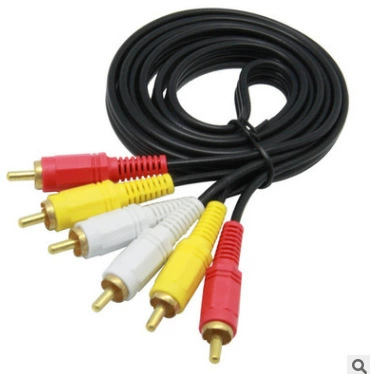 Оптовая продажа провода 3 м AV три на три 6 головки RCA лотос провод DVD VCD приставка соединительный кабель аудио и видео кабель
