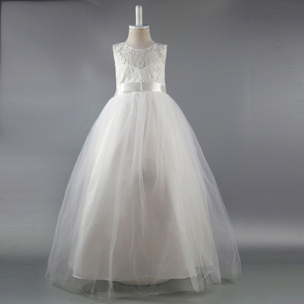 Váy lưới dài ren hoa váy trẻ em Váy cưới Hoa cô gái váy trường biểu diễn quần áo ZQ273 đồ vest bé trai