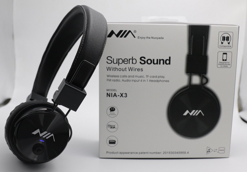 NIA-X3 auriculares estéreo Bluetooth TF tarjeta auriculares de radio APP controlado altavoz HD