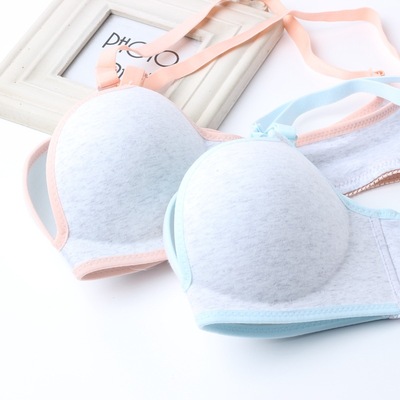 Live broadcast fund!girl Bras student cotton material Underwear Developmental stage flaw Cup Yellow