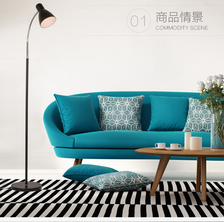 北欧新款简约现代书房卧室床头工作台遥控led护眼学习落地灯