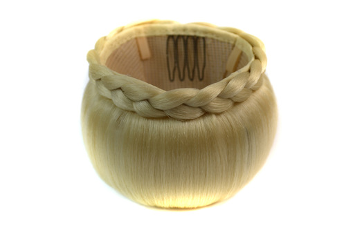 Wig, small apple hair bun, braided apple hair bun, costume retro ball hair bun