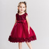 Girls’ skirt summer bursting temperament girls’ dress Rose Butterfly Knot princess dress skirt