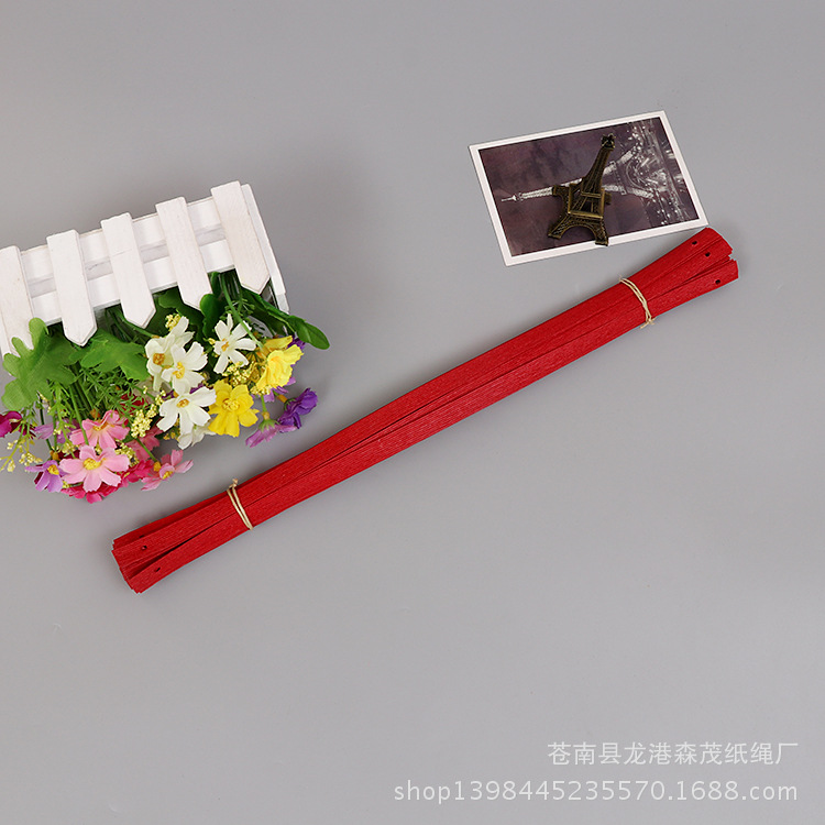 10股 40长  彩印纸袋手提带 手工纸质手提带定 做 糖果色手提带