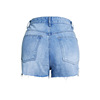 New high waist jeans pearl beaded female summer denim shorts