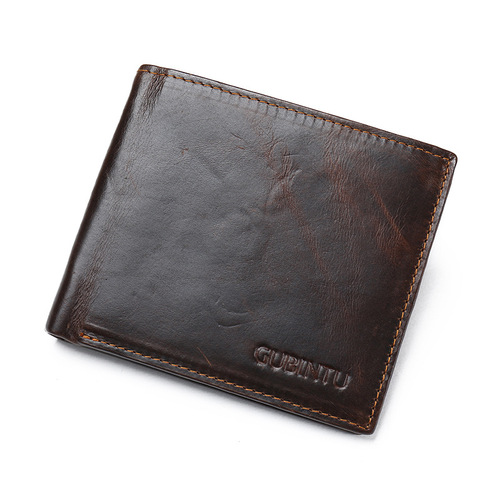 GUBINTU RFID Protection Wallet Magnetic Men Genuine Leather Wallet - New Style