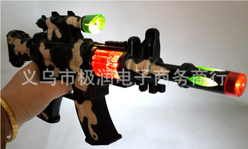Camouflage luminous toy gun, simulated electric sound submachine gun, luminous street stall toys hot sale