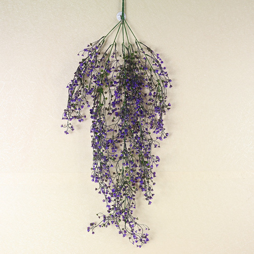 Factory direct sales Admiralty willow wall hanging, simulated plant wall, hanging basket orchid, plastic fake flowers and green plants, simulated rattan