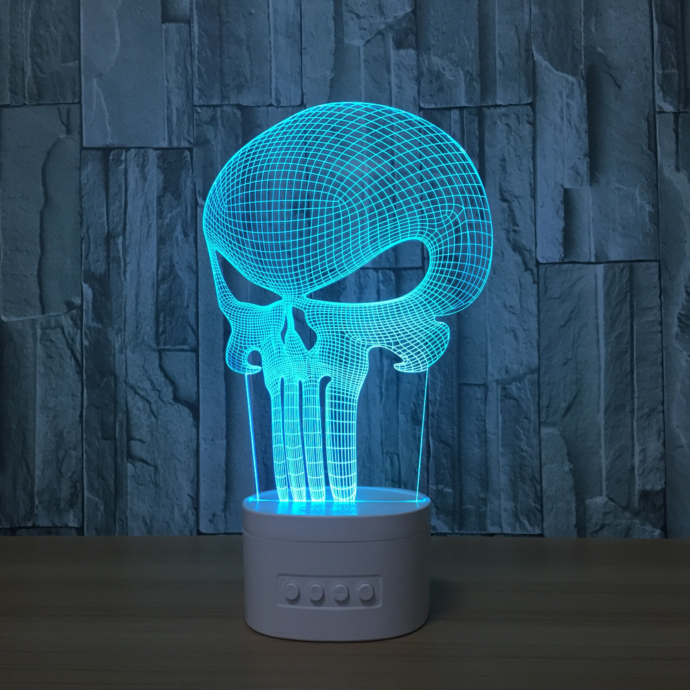 2017外贸新款惩罚面具3D灯 创意蓝牙音箱台灯