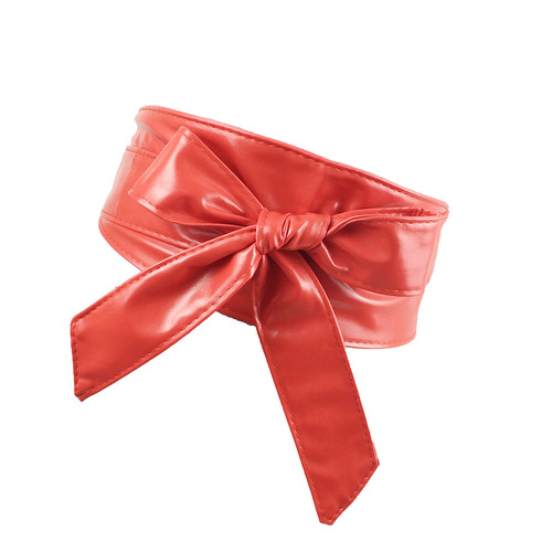 Wide Women's Belt with Butterfly Bow, Fashionable and Versatile Super Wide Decorative Soft Belt 101