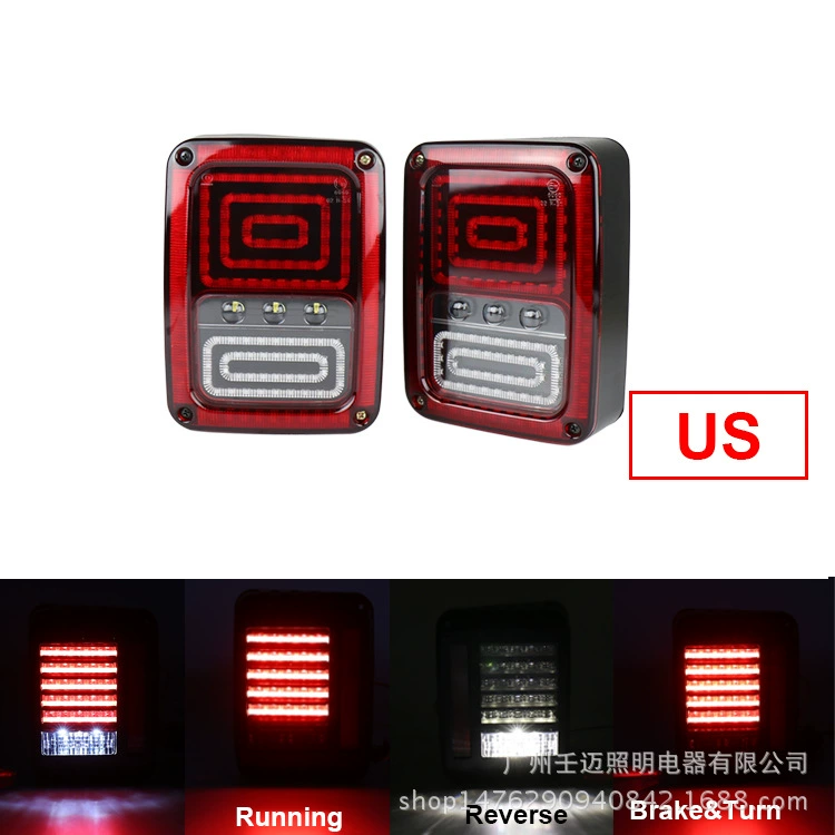 Новая модель подходит для внедорожника JEEP, светодиодные задние фонари Jeep Wrangler, тюнинговые фонари, повторная форма