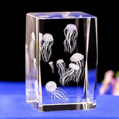 originality Crystal Crafts jellyfish Ocean animal Crystal Decoration Aquarium Travel? Anniversary wholesale