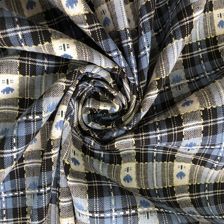 厂家格子布面料 全棉格子布  现代风格服装面料格子衬衫用布