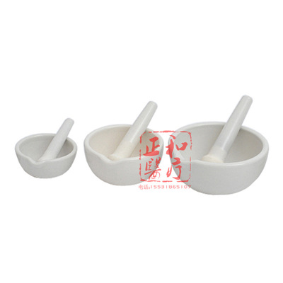高強度瓷質研缽研磨棒研磨錘搗藥罐乳缽陶瓷研藥碗