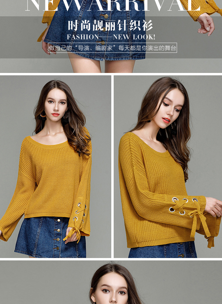 new women s loose long-sleeved sweater NSYH9729