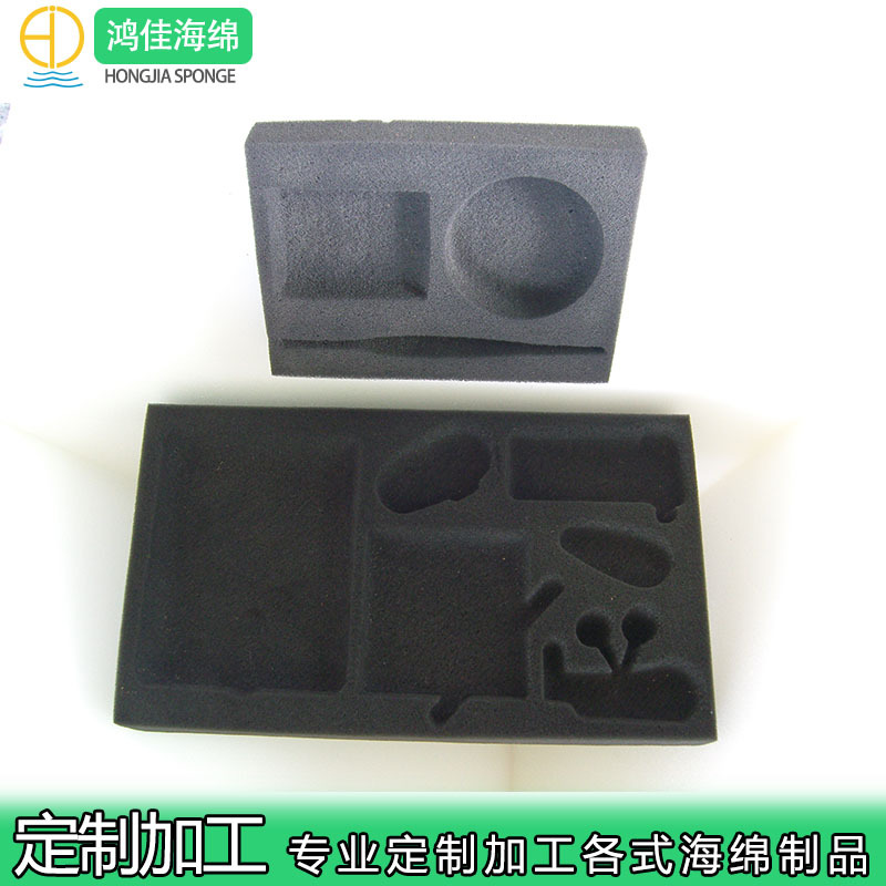 厂家专业定做礼品盒海绵内衬化妆品盒防震防静电PU发泡包装海绵