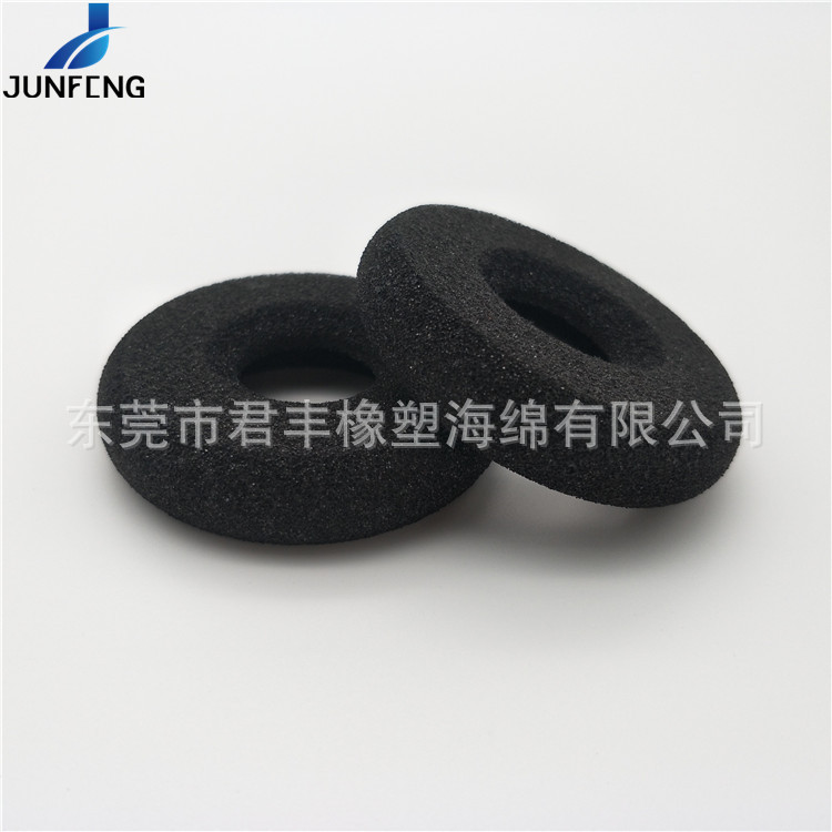 可定制尺寸隔音双拼耳机海棉套挖空喷绒植绒泡棉耳机套