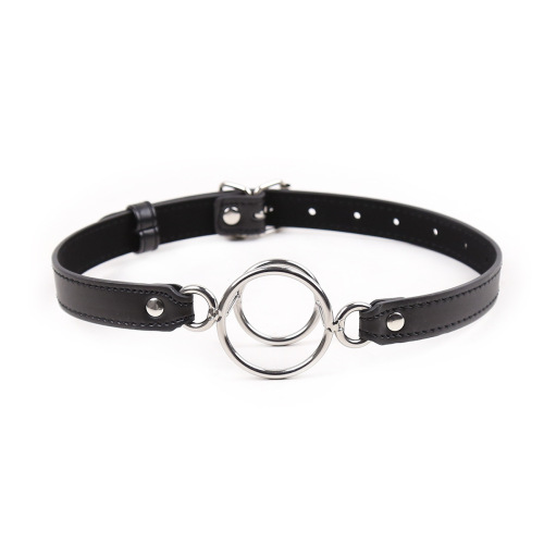 Wholesale alternative forced iron ring mouth gag, ball gag, deep throat couple, adult sex toy, training double ring female device