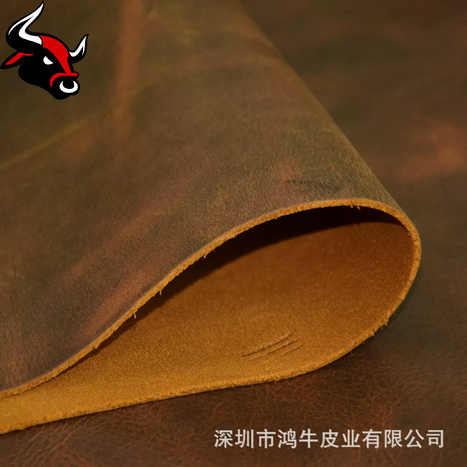 现货直销疯马皮头层牛皮油蜡皮革真皮手工DIY鞋材箱包家具皮料