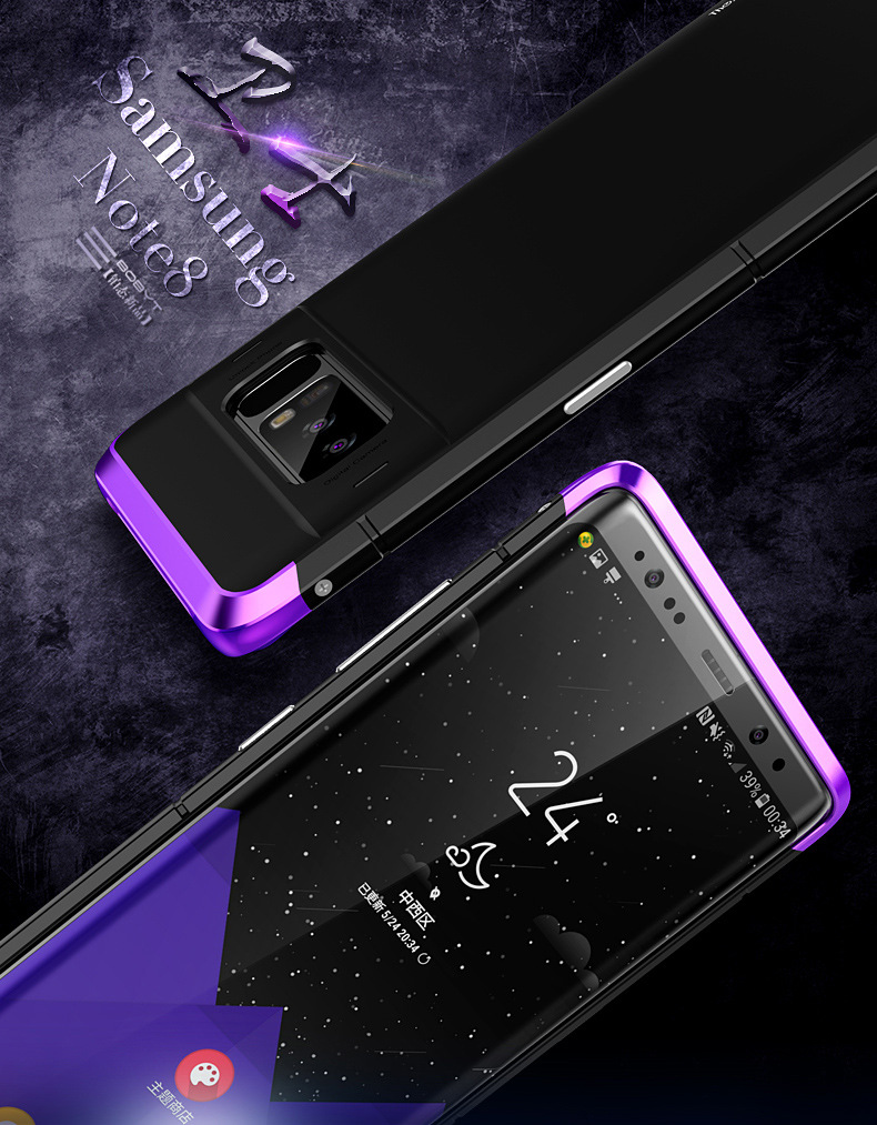 GINMIC Shield Aluminum Metal Frame Hard PC Back Cover Case for Samsung Galaxy Note 8