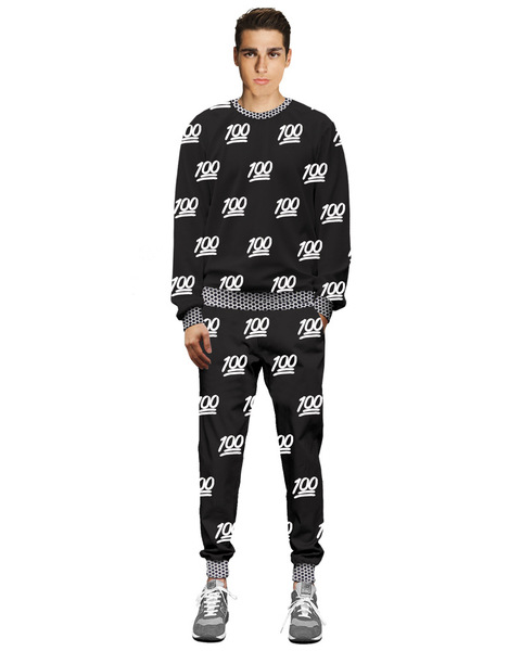 Europe and the United States men casual pants pants pants 3D 100 feet feet stamp loose version