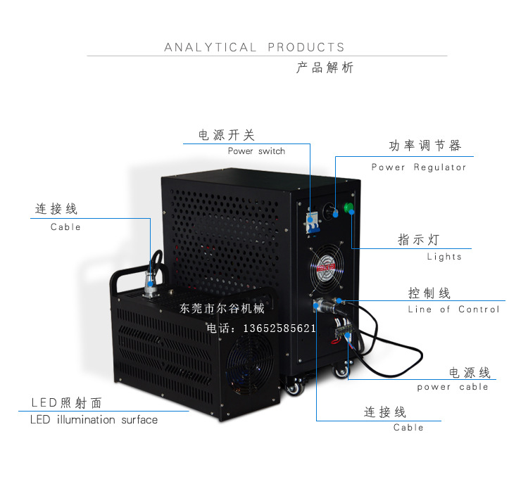 led固化面光源_紫外线固化leduv固化机uv胶水led固化面光源100*200