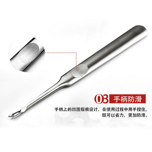 Dead skin fork, manicure dead skin pusher stainless steel, manicure dead skin knife, dead skin scraper tool, dead skin pusher