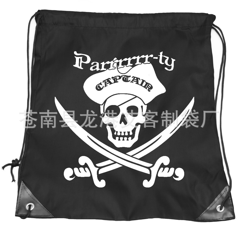 定制跆拳道服双肩背囊牛津拉绳收纳袋 彷水柔韧海盗涤沦束口袋