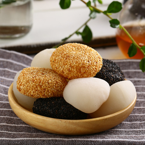 Ranli Dried mochi glutinous rice balls, glutinous rice cakes, donkey rolling snacks, breakfast food, pastries, snacks 2 pounds, dropshipping