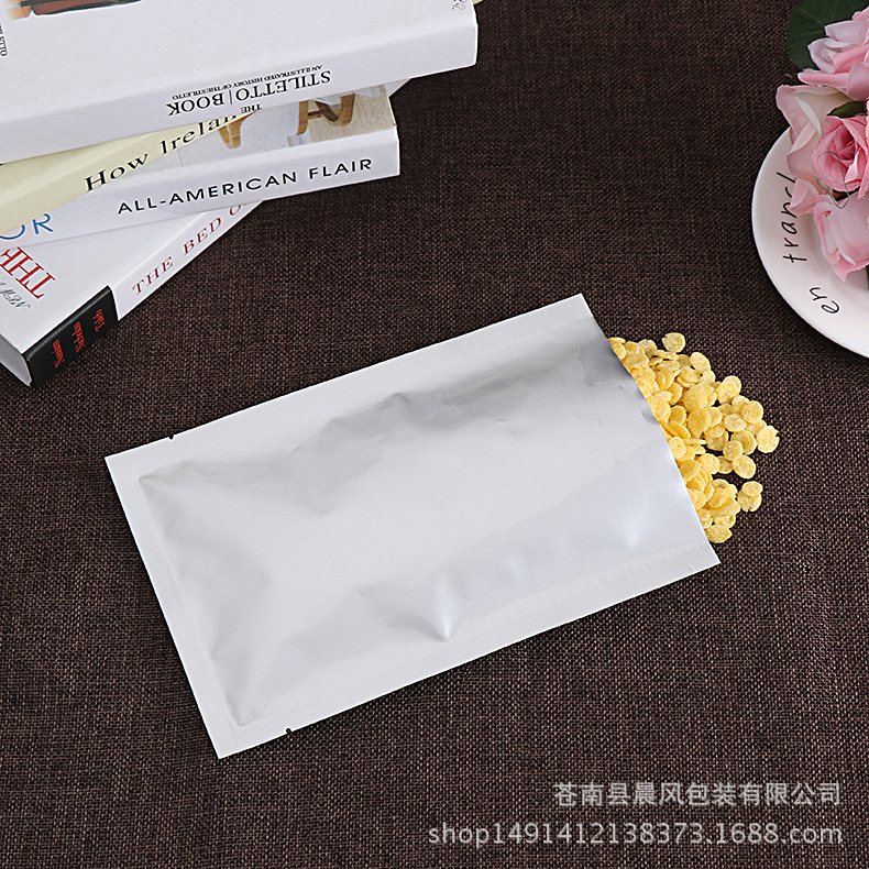 复合材料包装袋三边封铝箔袋纯铝箔平底开口食品袋可印刷加印图案