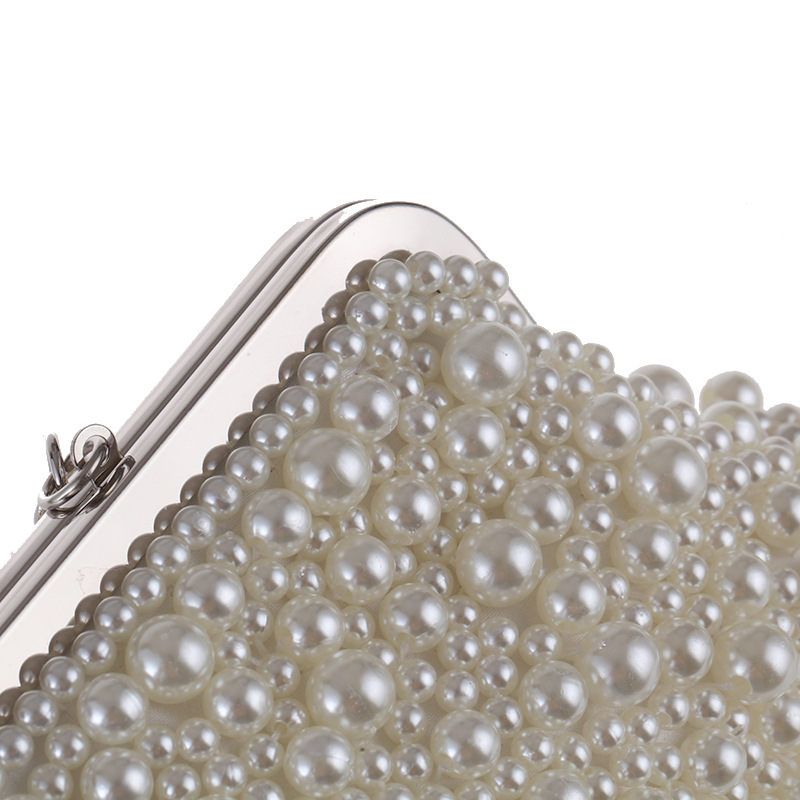 Women Bag New Handmade Pearl Bag Fashion Evening Banquet Handle Clutch display picture 13